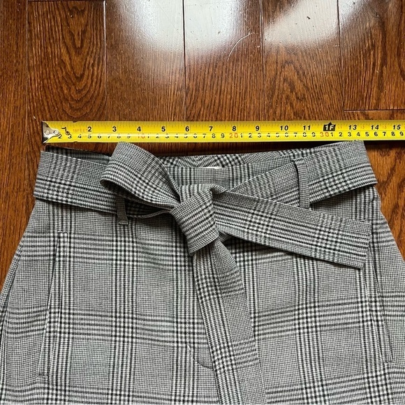 Aritzia Wilfred High-Waisted Jallade Tie Trouser Pant Black/White/Gray - Sz 4 - Picture 11 of 14
